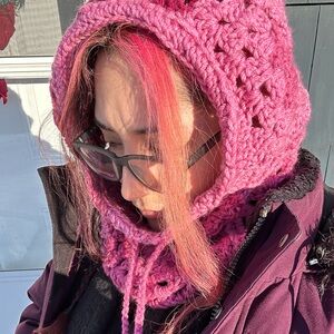 Pink Crochet Balaclava 🎀